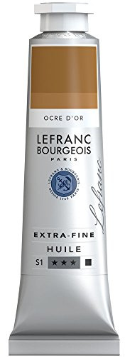 Lefranc Bourgeois Extra-Fine Oil Paint, Artists Quality, Golden Ochre, 40ml Tube