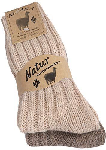 Alpaka Socken Damen Herren Socken Alpakawolle warme Wollsocken Wintersocken Kuschelsocken warm flauschige socken Dicke Socken Thermosocken 35-38, 39-42, 43-46 und 47-50