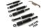6-teiliges Schwarzes Stoßdämpfer Tieferlegung Set passend für Simson Duo – 2x 26cm und 4x 28cm, Hydraulisch gefedert, 5-fach verstellbar, inkl. Einstellschlüssel und Reduzierhülsen