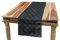 ABAKUHAUS Fleur De Lis Tischläufer, floral Checkered, Esszimmer Küche Rechteckiger Dekorativer Tischläufer, 40 x 180 cm, Hellgelb Grau