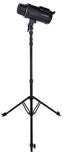 Rollei Profi Lampenstativ 200cm - Aluminium Lampenstativ für Studio Blitzgeräte - Ideal für den Einsatz im Studio oder Outdoor - 75cm bis 200 cm