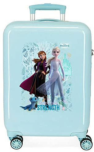 Disney Frozen Die Eiskönigin Find Your Strenght Kabinenkoffer Blau 38x55x20 cms Hartschalen ABS Kombinationsschloss 34L 2,6Kgs 4 Doppelräder Handgepäck
