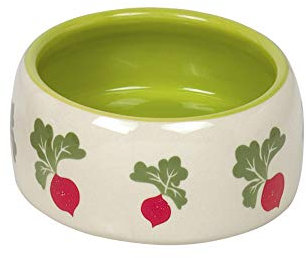 Nobby Nager Keramik Futtertrog Radish, Ø 12 x 5 cm, 0,25 l, 1 Stück