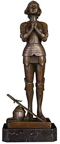 ZTIANEF Statuen Dekoartikel & Figur Skulpturen Figuren Klassische Statue Weiblicher Soldat Gebetsskulptur Bronze Western Copper Statue Home Decoration Antike Kunst