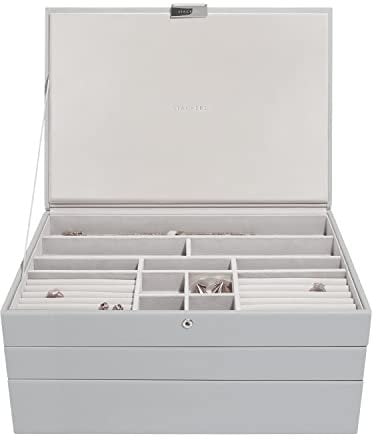 Stackers Pebble Grey Supersize Jewellery Box- Set of 3