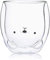 HwaGui Tasse à café en verre à double paroi - Personnalisable - 250 ml - Ours
