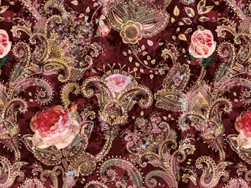 Viskose-Stretch-Strickstoff aus Jersey, bordeaux – Meterware