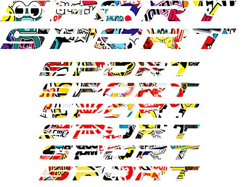 8 Stück Sport Aufkleber für Auto oder Motorrad - Rennsportfelgen Rückspiegel Sport Tuning Car Stripes Stripes - 3 Größen. Auto-Motorrad-Fahrrad-Roller (Aufkleber Bombe)