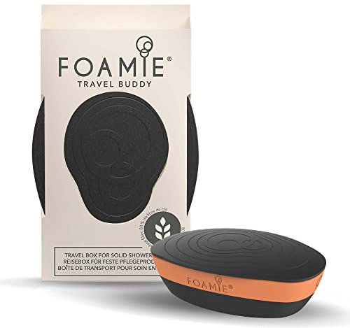 Foamie Porte Savon Noir Travel Buddy - Porte Savon Voyage etanche pour la Douche Ou pour Voyager - Boîte À Savon Éco pour Vos Shampoing Solide 100% Vegan