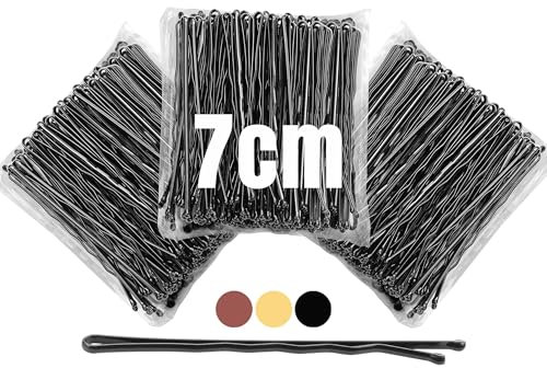 Mbsomnus 150 Stück Haarnadeln - 7cm Bobby Pins Haarklemmen Wellenform Hair Pin Haarklammer Metall Ideal für Frauen Mädchen Haarzusätze Alle Haartypen (Schwarz)