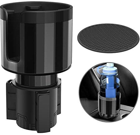 Yiter Car Cup Holder, Adjustable Water Bottle Holder, Cup Holder Adapter, Adjustable Base Cup Holder, Car Cup Holder Insert, Organizer for Water Bottle, Water Cup, Black