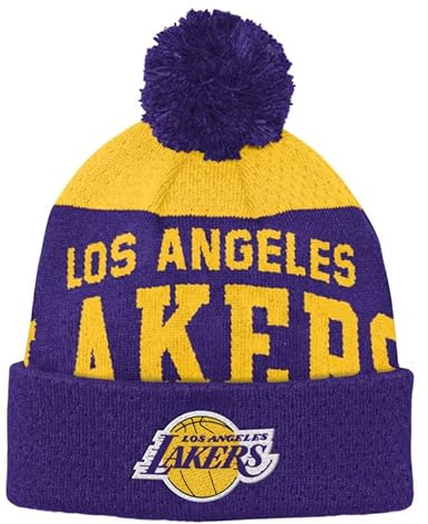Outerstuff NBA Los Angeles Lakers Collegiate Arch Knit Mütze für Kinder, Violett