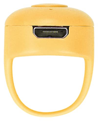 Leapiture Smart Ring Controller, Handlicher Und Praktischer BT Remote Control Ring Video Page Turner Für Alle Smartphones Tablets(Gelb)