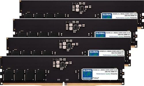 Kit di memoria RAM DDR5 da 192 GB (4 x 48 GB) 4800 MHz PC5-38400 288-PIN DIMM compatibile con PC desktop/schede madri