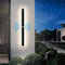 ANKBOY Außenwandleuchten mit Bewegungsmelder, LED Wandleuchte Aussen Wasserdicht IP65 Villa Wandlampe Lange, Anthrazit Metall Modern Aussenlampe Naturweiß 4500K für Gärten Garage (100cm)