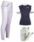 AK Queenie Short Sleeve Horse Riding Show & Competition Shirt Base Layer AKRS-6063 (2XL, Bundle Offer (All in One) Navy/White)