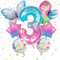 SPERMUOY Geburtstagsdeko Mädchen, Geburtstag für Mädchen,Kindergeburtstag Deko Mädchen,Geburtstags Dekoration Luftballons für Mädchen Geburtstag Deko (F)