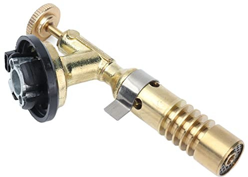 Brass Ignition Gun+ Plastic, Cassette Gas Torch Welding Flame Torch Copper Ignition Gun Gas Flame Torch High Temperature Cassette Gas Spray Gun for Welding Barbecue