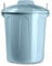 CABLEPELADO Cubo de Basura con tapa, Cubo basura Industrial, Cubo basura Plástico con asas metálicas, Contenedor residuos, 40 cm alto x 33 cm Diámetro superior, Capacidad 21 Litros, Azul claro