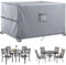 Kovshuiwe 120x90x74cm Housse pour Meubles de Jardin imperméable et Solide en Tissu Oxford 420D, résistant au Vent et Anti-UV pour Table de terrasse, Meubles en rotin, extérieur, Gris