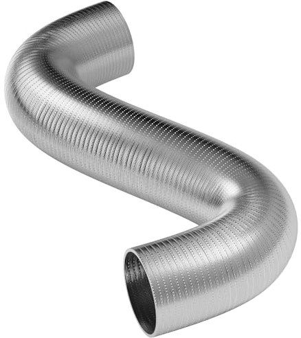 150mm (6) ID Aluminium Semi Flexible Rigid Air Ducting Hose Fans, Cooker Hoods and Ventilation - 4 Metre Length