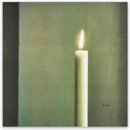LATAFA Berühmtes Gerhard Richter Poster und Drucke《Kerze》Wandkunst Gerhard Richter Leinwandgemälde Gerhard Richter Bilder für Wohnkultur 50x50cm Kein Rahmen