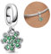Purhole Vierblättriges Kleeblatt Charm Anhänger Bettelarmband Anhänger Armband Charms Silber 925