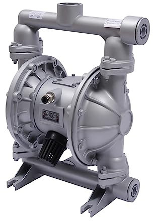 Luftbetriebene Doppelmembranpumpe, Aluminiumlegierung Doppelmembran-Luftpumpe, Pneumatische Chemische Pumpe für Erdöl, Diesel, Öl und Flüssigkeiten, 6,9kgf/cm², 1/2 Zoll Einlass und 4 Zoll Auslass