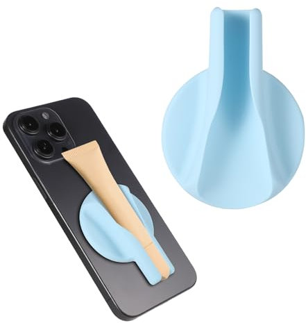 lasuroa Magnetischer Lipgloss-Halter für Handy, Silikon LipMag-Halter Griffig Tragbare Lipgloss-Hülle für iPhone 15/14/13/12 Lipgloss Nicht Enthalten (Blau)