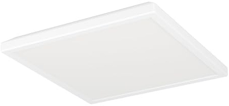 EGLO LED Deckenleuchte Rovito, runde Badezimmer Deckenlampe | Badlampe Decke aus Kunststoff in Weiß, Deckenbeleuchtung warmweiß-kaltweiß, IP44, 29x29 cm