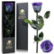 Infinity Rose in Geschenkbox, Ewige Rose mit Stiel Geschenke für Frauen Echte Rosen Eine Konservierte Blume für Mama Damen Freundin zum Geburtstag Valentinstag Weihnachten - Sternenhimmel lila