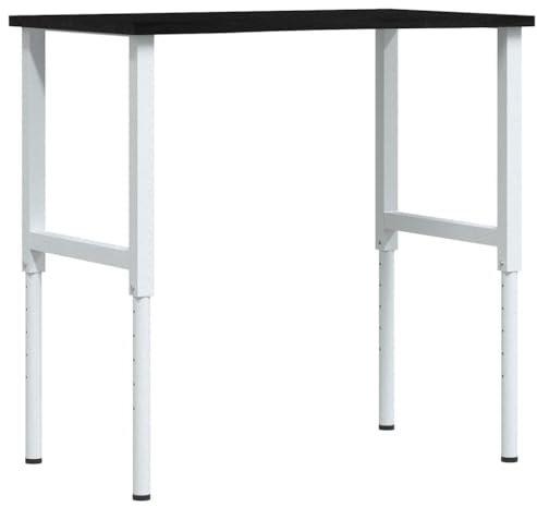 vidaXL Werkbank Dunkelbraun 100x60x(71,5-98) cm Massivholz Eiche