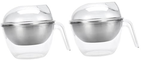 perfk 2 cuencos portátiles para ensalada, cuenco decorativo con asa, recipiente para ensalada de, para bodas, fiestas y desayunos