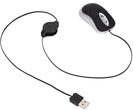 Kavolet -Maus, Modische Glänzende Oberfläche, 68 cm, Einziehbares Kabel, Plug-and-Play, Tragbar, Breite Kompatibilität, Tragbare Maus