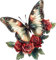 x4 Red Butterfly Flower Vinyl Stickers, Cover Marks Non Transparent & Weatherproof Multi-use Decals 1@150mm 1@120mm & 2@70mm Toilet Wall Car Laptop & More. (Red 150mix Butterfly, A5)