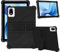 CONAPIKA Funda para DOOGEE U10/U9 10 Pulgadas, Flexible Suave Silicona Carcasa con Función de Soporte Austable, Anti-caíd Protección Airbag Parachoques Anti-Choque Funda, Negro