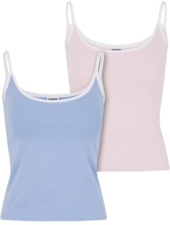 Urban Classics Ladies Contrast Basic Top 2-Pack