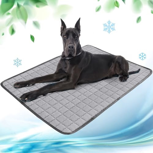 NIBESSER Kühlmatte für Hunde Pet Dog Cooling Mat Sommer Selbstkühlende Matte Hunde Katzen Haustier Kühlmatte Natürlich