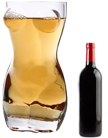 Verre en forme de corps de femme - Verre à whisky transparent, verre à vin, verre à bière, verre à bière sexy en forme de corps, verre créatif en forme de corps pour la maison, les fêtes de célibatair