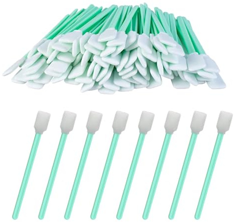 100 Stück Reinigungsstäbchen, Wattestäbchen Lang Und Sterile Schaum-Reinigungstupfer, Fusselfrei Und Spitz. Ideal Für Kamera-Linsen, Tintenstrahldrucker Und Empfindliche Oberflächen