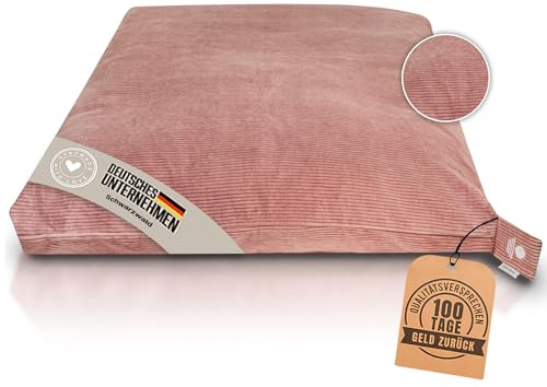 Inner Peace Meditationsmatte Zabuton Cord XL 85 x 85 cm | Kapokfüllung, Bezug: 100% Baumwolle, waschbarer Bezug, Meditation Matte, Zen Matte, extra groß