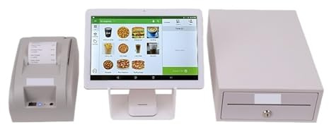 Kasse, 10-Zoll-POS-Maschinensystem Registrierkasse mit Drucker und Kassenbox Software(HS-001)