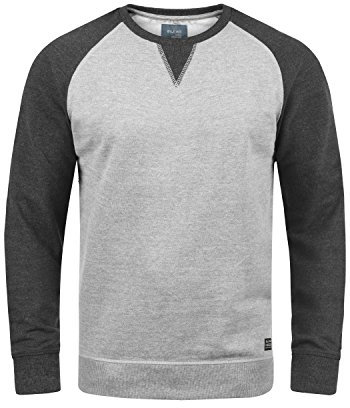 Blend Aari Herren Sweatshirt Pullover Pulli Mit Rundhalsausschnitt, Größe:M, Farbe:Zink Mix (70815)