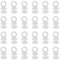 Ganci scorrevoli in plastica per binari per tende, confezione da 50 pezzi, diametro dell’occhiello: 9 mm, colore: bianco