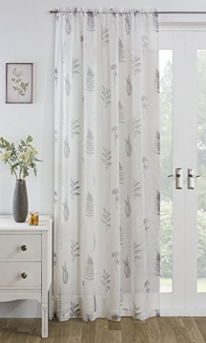 Bracken Leaf Voile Panel, Grey 72/183cm