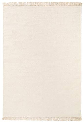 benuta Pop Wollteppich Liv - Creme 170x240 cm - Wolle handgewebt - Rechteckig & im Style: Uni, Hygge & Cozy, Minimalistisch, Natural - Pflegeleicht für Wohnzimmer Schlafzimmer