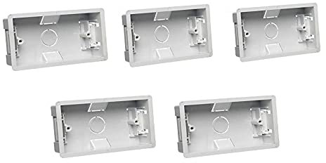 2 Gang - Caja de seguridad doble (5 unidades), color blanco