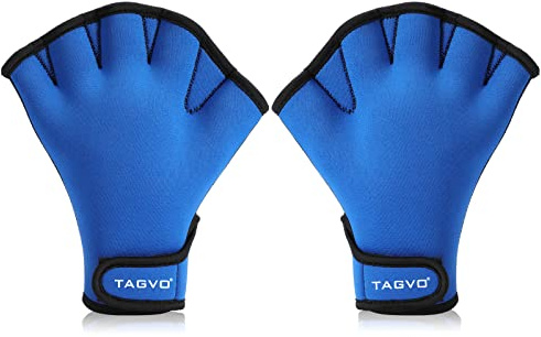 TAGVO Aquatic Gloves for Helping Upper Body Resistance, Webbed Swim Gloves Well Stitching, No Fading, Sizes for Men Women Adult Children Aquatic Fitness Water Resistance Training