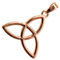 GWG Jewellery 18K Rose Gold Coated Thick Celtic Trinity Knot Pendant Necklace in Gift Box for Women