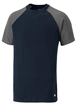 Dickies Men's Temp Iq Two-Tone Shirt T, Black/Navy, S
